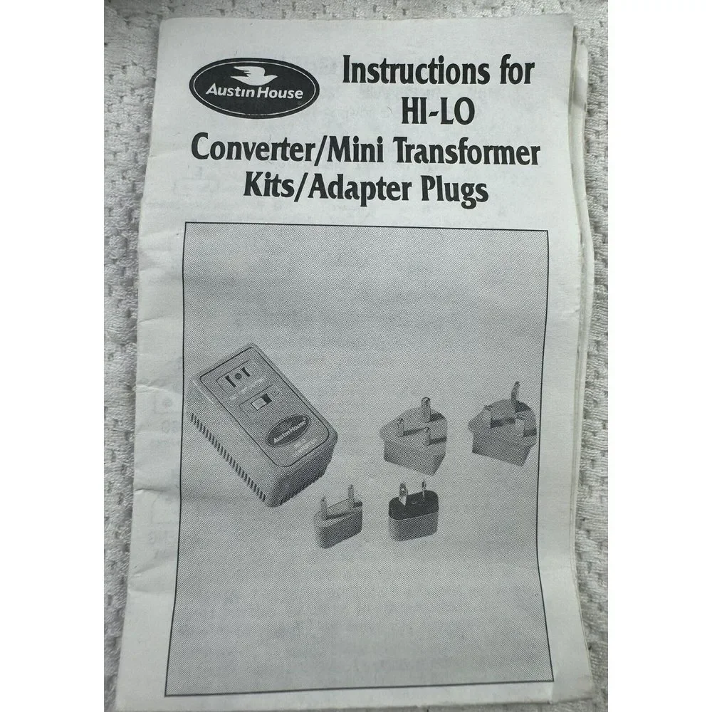 Austin House Auto Hi-Lo 1-50 & 51-1875 Watts Converter Mini Transformer Made USA